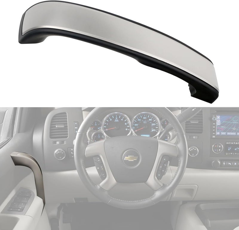 omoZone Interior Door Pull Handle Armrest Inside Grab Handle Front Left Driver Side Ebony Compatible with 2010-2014 Chevrolet Chevy Silverado GMC Sierra Replaces 25932417 - Image 4